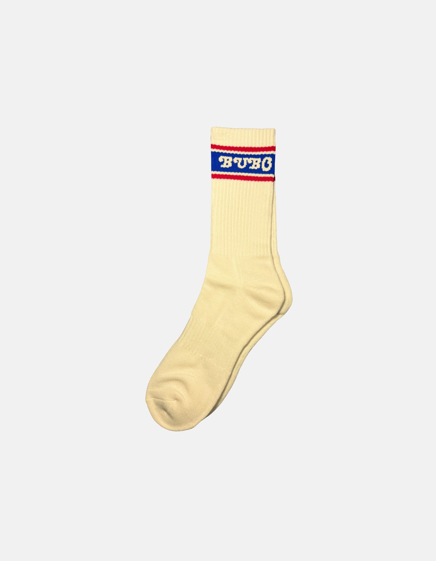 The Bubo Sock: Beige | Navy blue-RED